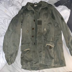 Vintage green army oversized jacket